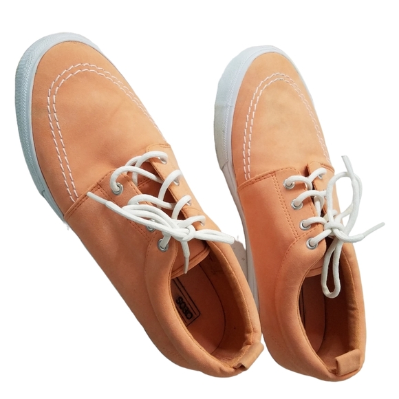 ASOS Men's Sneakers Faux Suede Peach Size 8* - Picture 1 of 8